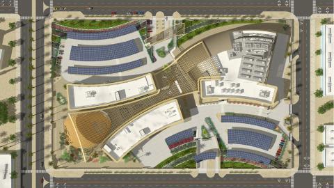 Birds eye view of the Sinnovate technology hub precinct in Saudi Arabia